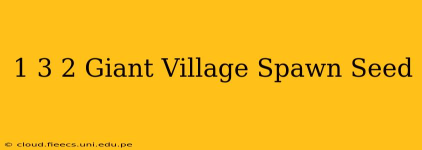 1 3 2 Giant Village Spawn Seed