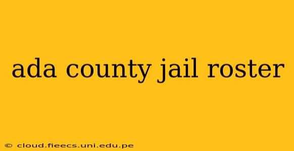 ada county jail roster