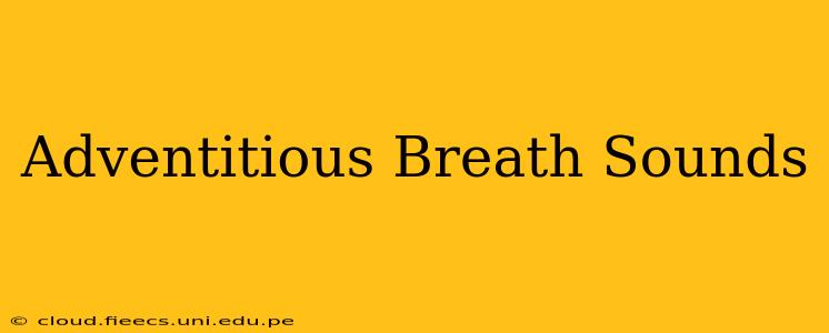 Adventitious Breath Sounds