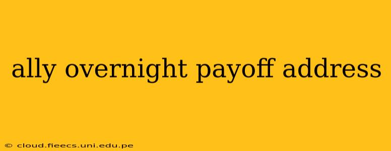 ally overnight payoff address