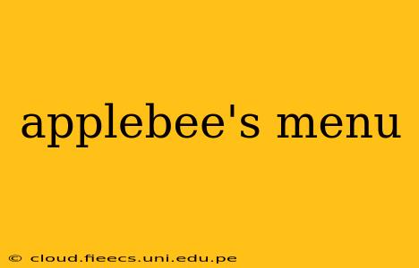 applebee's menu