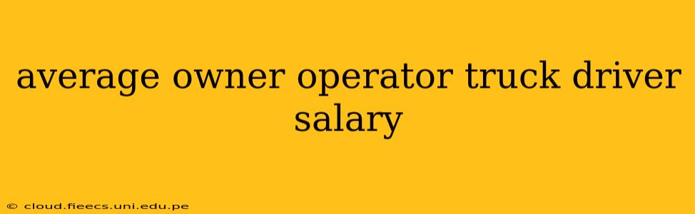 average owner operator truck driver salary