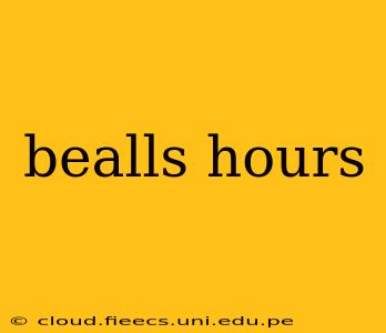 bealls hours