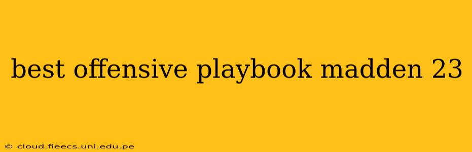 best offensive playbook madden 23