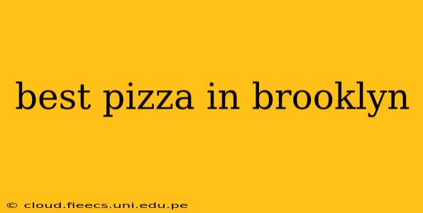 best pizza in brooklyn