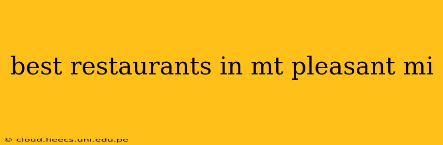 best restaurants in mt pleasant mi