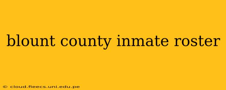 blount county inmate roster