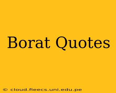 Borat Quotes