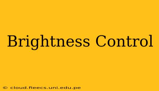 Brightness Control