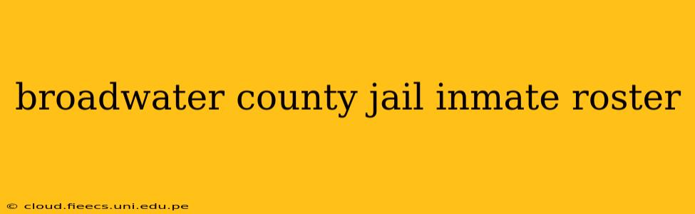broadwater county jail inmate roster