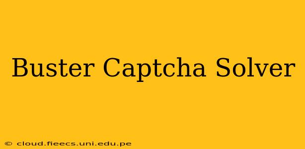 Buster Captcha Solver