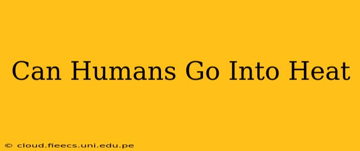 Can Humans Go Into Heat