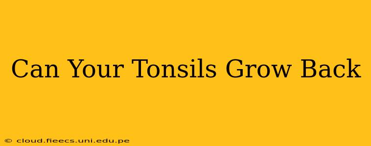 Can Your Tonsils Grow Back