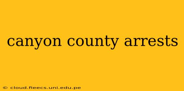 canyon county arrests