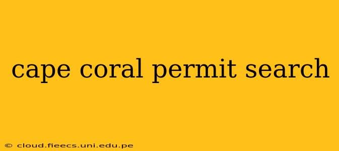 cape coral permit search
