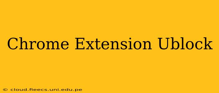 Chrome Extension Ublock