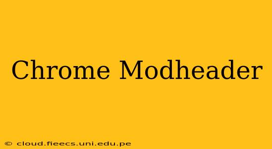 Chrome Modheader