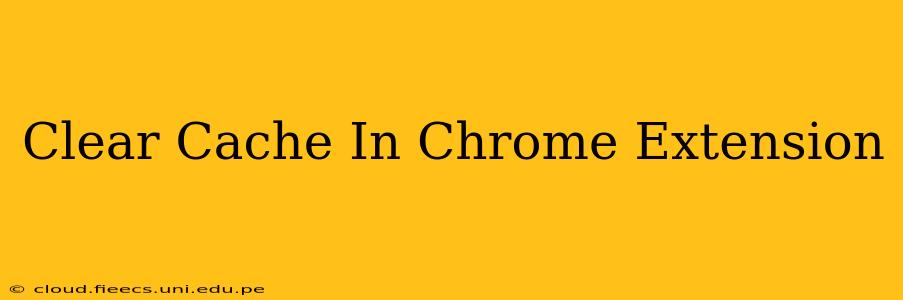 Clear Cache In Chrome Extension