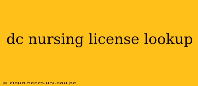 dc nursing license lookup