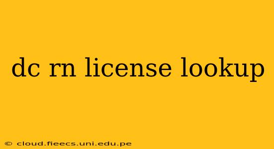 dc rn license lookup
