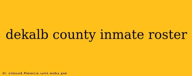 dekalb county inmate roster