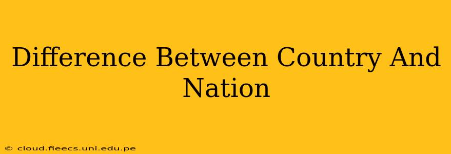 Difference Between Country And Nation