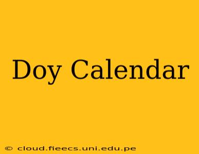Doy Calendar
