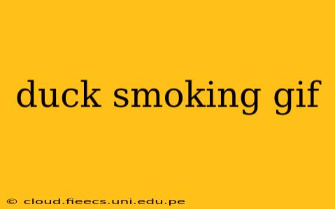 duck smoking gif