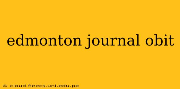 edmonton journal obit