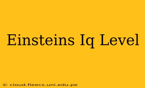 Einsteins Iq Level