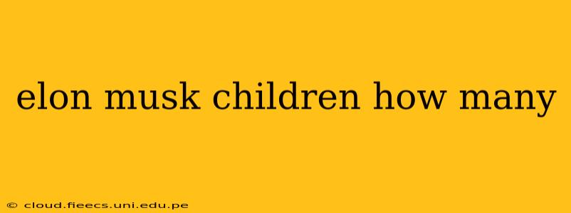 elon musk children how many