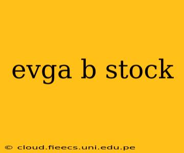 evga b stock