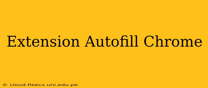 Extension Autofill Chrome