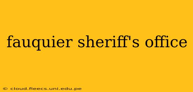 fauquier sheriff's office