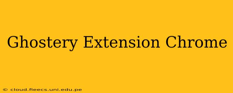 Ghostery Extension Chrome