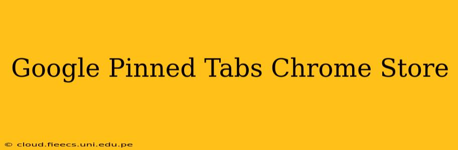 Google Pinned Tabs Chrome Store