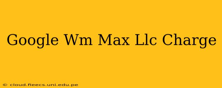 Google Wm Max Llc Charge