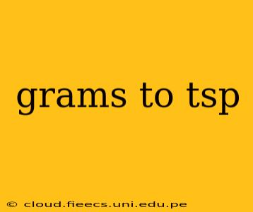 grams to tsp