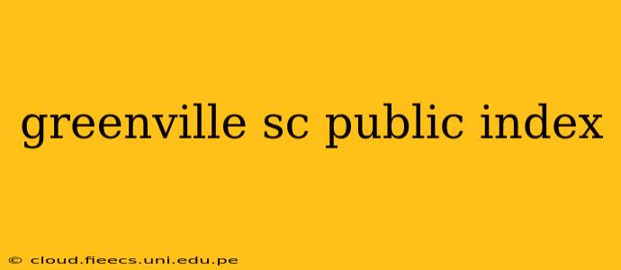 greenville sc public index