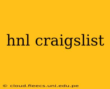 hnl craigslist