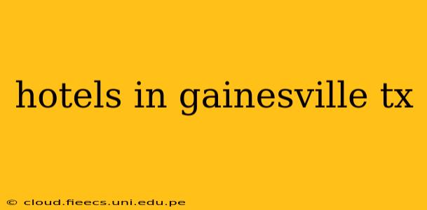 hotels in gainesville tx