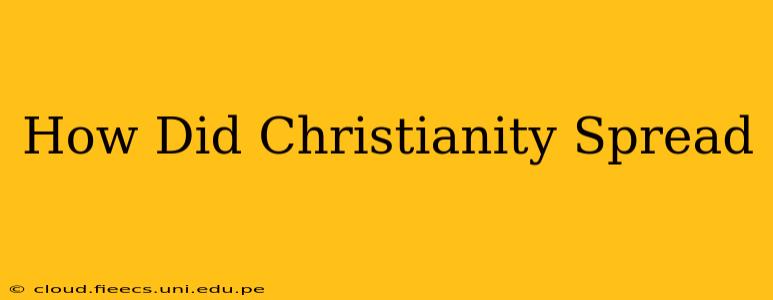How Did Christianity Spread