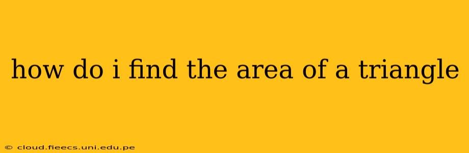 how do i find the area of a triangle