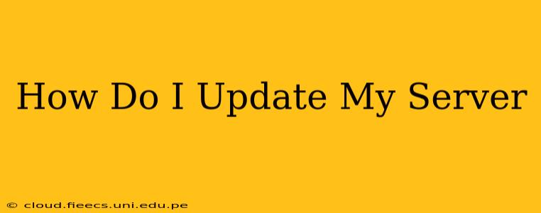 How Do I Update My Server