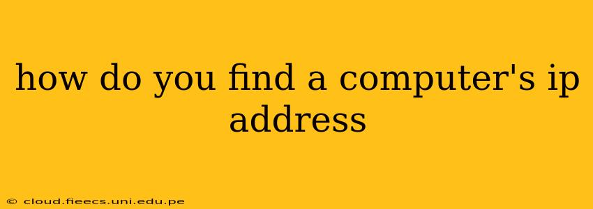 how do you find a computer's ip address