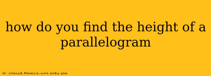 how do you find the height of a parallelogram