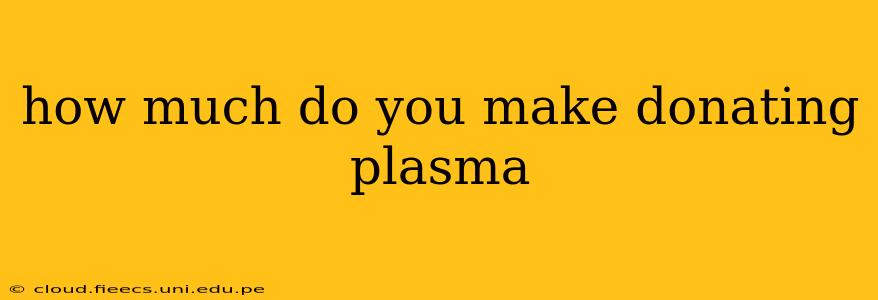 how much do you make donating plasma