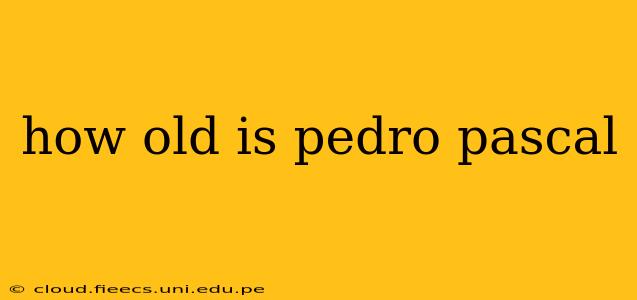 how old is pedro pascal