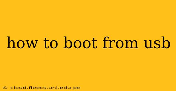 how to boot from usb
