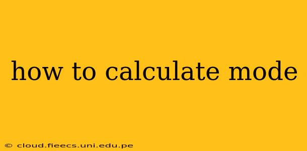 how to calculate mode
